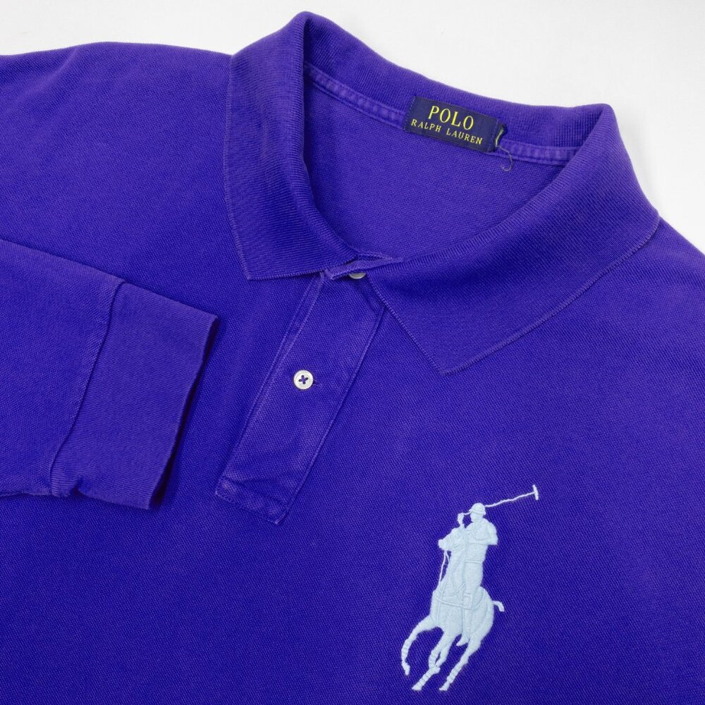 Polo Ralph Lauren Big Pony Polo Shirt Men's 4XB Long Sleeve Preppy Pullover